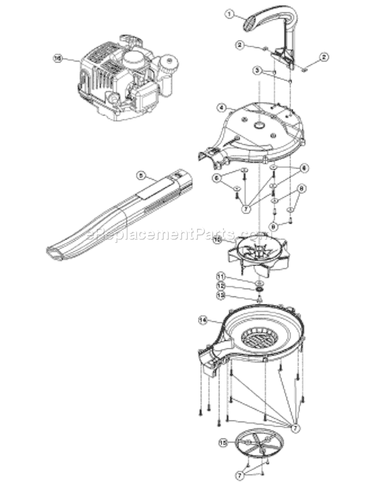 Page A Diagram and Parts List for YM290 41AR290G901 Yard Man Leaf Blower / Vacuum